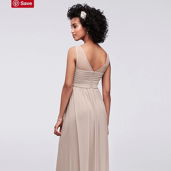 DB Long mesh dress w/ illusion neckline - Picture 4 of 4